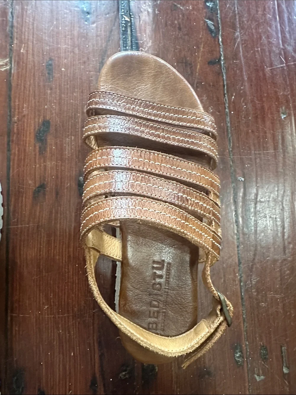 Bed Stu Brown Strappy Leather Sandals size 6